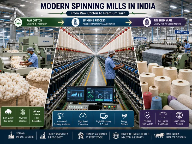 Spinning Mills and Cotton Manufacturing Infrastructure – Cotton Textile Industry in India | Textile Trends Hub